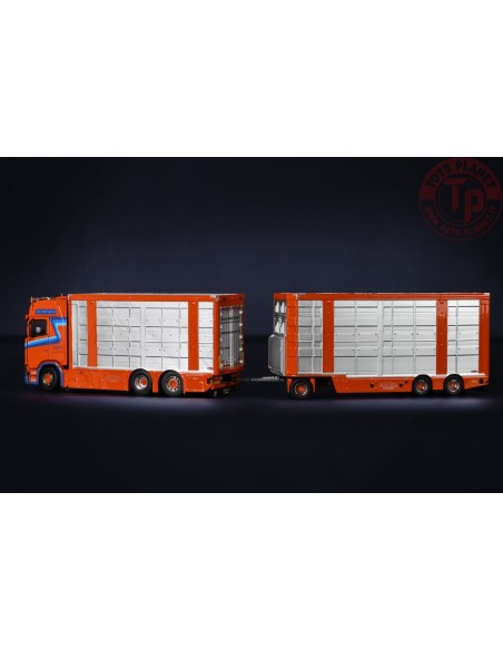 SCANIA S HIGH ROOF WITH LIVESTOCK TRAILER RINUS VAN BEERS IMC MODELS 32-0197 IMC MODELS