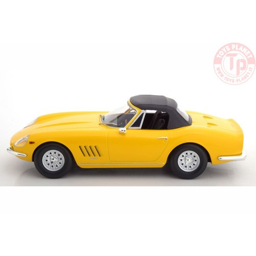 FERRARI 275 GTB/4 NART SPYDER WITH ALLOY RIMS 1967 YELLOW 1/18 LIMITED EDITION 250 PCS KKDC180232 KK-SCALE
