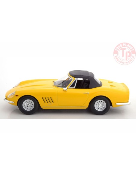 FERRARI 275 GTB/4 NART SPYDER WITH ALLOY RIMS 1967 YELLOW 1/18 LIMITED EDITION 250 PCS KKDC180232 KK-SCALE