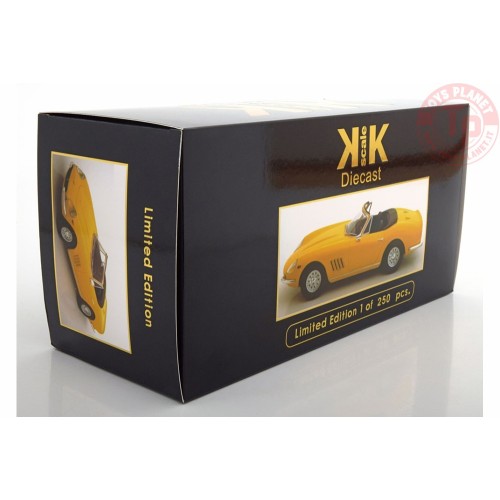 FERRARI 275 GTB/4 NART SPYDER WITH ALLOY RIMS 1967 YELLOW 1/18 LIMITED EDITION 250 PCS KKDC180232 KK-SCALE