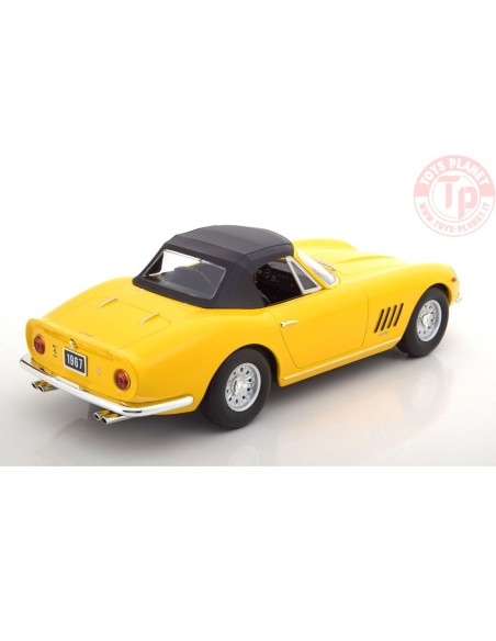 FERRARI 275 GTB/4 NART SPYDER WITH ALLOY RIMS 1967 YELLOW 1/18 LIMITED EDITION 250 PCS KKDC180232 KK-SCALE