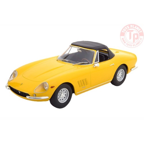 FERRARI 275 GTB/4 NART SPYDER WITH ALLOY RIMS 1967 YELLOW 1/18 LIMITED EDITION 250 PCS KKDC180232 KK-SCALE