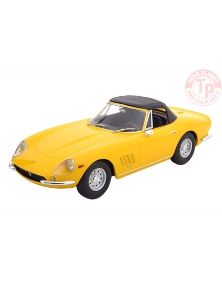FERRARI 275 GTB/4 NART SPYDER WITH ALLOY RIMS 1967 YELLOW 1/18 LIMITED EDITION 250 PCS KKDC180232 KK-SCALE