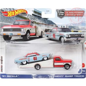 '61 IMPALA '72 CHEVY RAMP TRUCK 1/64 HOT WHEELS HKF40 HOT WHEELS