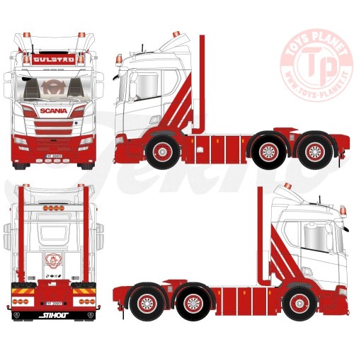Scania Next Gen R-serie 6x2 sleepas trekker Gulstad A/S TEKNO 84944 TEKNO