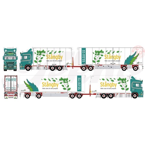 Scania R-Streamline Highline Zweedse 24m combinatie Palms TEKNO 84986 TEKNO