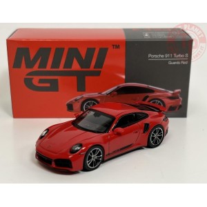 PORSCHE 911 TURBO S GUARDS RED 1/64 MGT00423-L Mini Gt