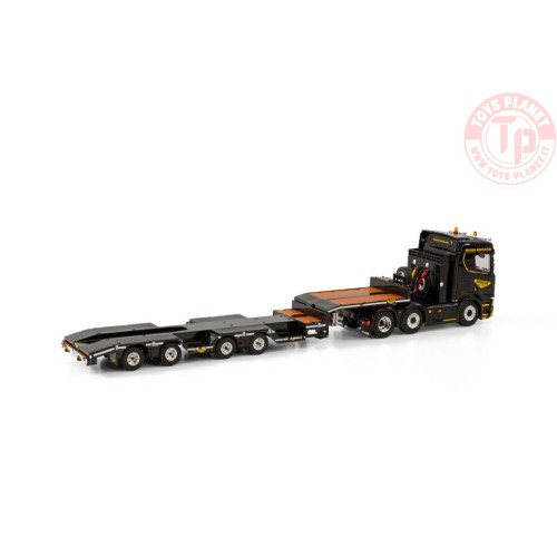SCANIA R NORMAL CR20N 6X2 TWINSTEER BROSHUIS WHEEL WELL SEMI LOWLOADER - 4 AXLE PREMIUM LINE WSI 04-2190 WSI MODELS