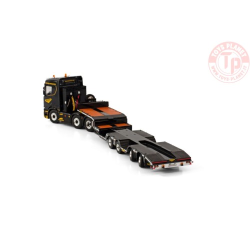 SCANIA R NORMAL CR20N 6X2 TWINSTEER BROSHUIS WHEEL WELL SEMI LOWLOADER - 4 AXLE PREMIUM LINE WSI 04-2190 WSI MODELS