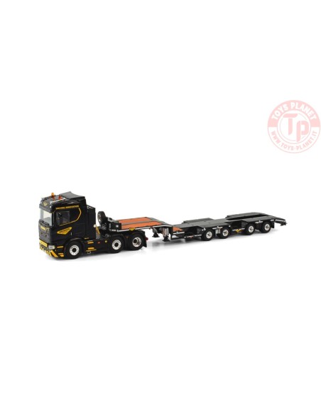 SCANIA R NORMAL CR20N 6X2 TWINSTEER BROSHUIS WHEEL WELL SEMI LOWLOADER - 4 AXLE PREMIUM LINE WSI 04-2190 WSI MODELS