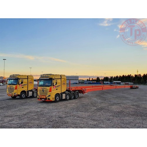 MERCEDES-BENZ ACTROS MP5 SLT BIG SPACE INTERCOMBI SCHEUERLE SET - SILVASTI WSI 01-3978 WSI MODELS