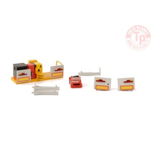 PREMIUM LINE SCHEUERLE INTER COMBI SET PARTS: HATZ + STEERING UNIT + BUMPER UNITS YELLOW WSI 04-2156 WSI MODELS