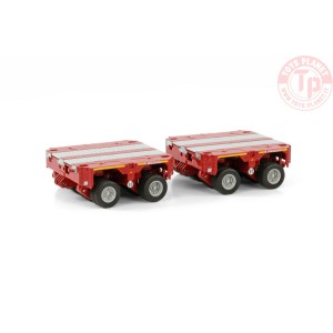 PREMIUM LINE SCHEUERLE INTER COMBI SET 2 AXLE (2X) RED WSI 04-2162 WSI MODELS