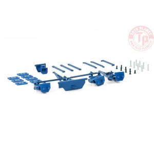 PREMIUM LINE SCHEUERLE INTER COMBI SET PARTS: HITCH + SINGLE DRAWBAR + DOUBLE DRAWBAR BLUE WSI 04-2181 WSI MODELS