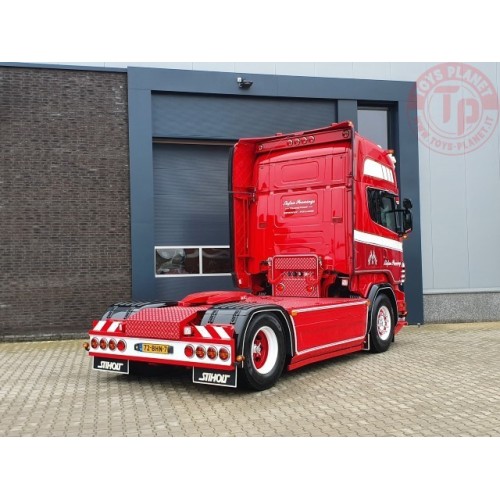 Scania R topline 4x2 met schuifzeilentrailer met Moffet meenmeemheftruck Pennings Transport TEKNO 84687 TEKNO