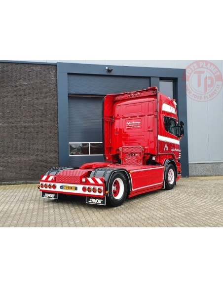 Scania R topline 4x2 met schuifzeilentrailer met Moffet meenmeemheftruck Pennings Transport TEKNO 84687 TEKNO