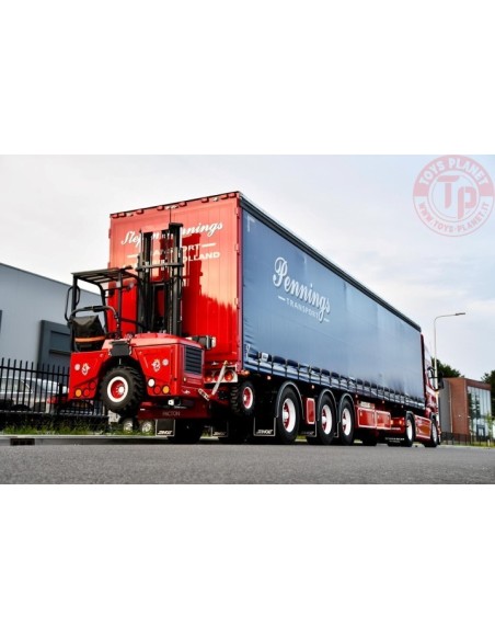 Scania R topline 4x2 met schuifzeilentrailer met Moffet meenmeemheftruck Pennings Transport TEKNO 84687 TEKNO