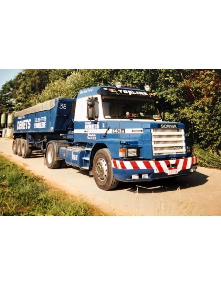 Scania Torpedo 143-500 met 3-assige kipper Demets TEKNO 84706 TEKNO