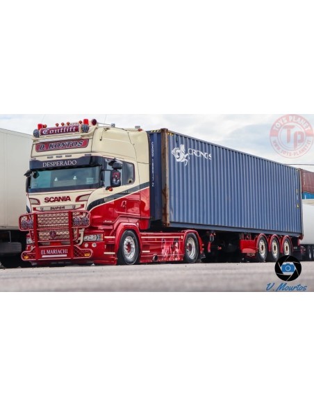 Scania R-serie Topline 4x2 met 40ft container Contlift TEKNO 83532 TEKNO Scania R-serie Topline 4x2 met 40ft container Contlift TEKNO 83532 TEKNO