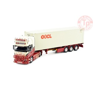 Scania R-serie Topline 4x2 met 40ft container Contlift TEKNO 83532 TEKNO