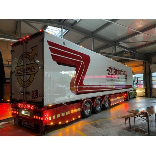 Volvo Globetrotter XL 6x2 met zamac koeloplegger Zurkirchen Transporte TEKNO 81426 TEKNO