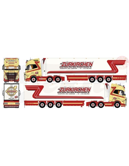 Volvo Globetrotter XL 6x2 met zamac koeloplegger Zurkirchen Transporte TEKNO 81426 TEKNO Volvo Globetrotter XL 6x2 met zamac koeloplegger Zurkirchen Transporte TEKNO 81426 TEKNO