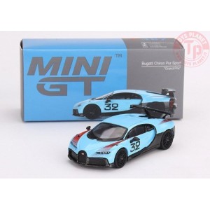BUGATTI CHIRON PUR SPORT GRAND PRIX LIGHT BLUE 1/64 MGT00487-L Mini Gt