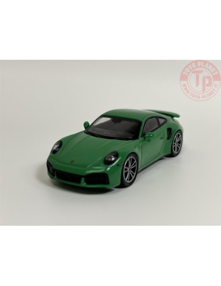 PORSCHE 911 TURBO S PHYTON GREEN 1/64 MGT00525-L MINI GT
