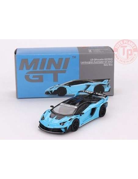 LAMBORGHINI LB-SILHOUETTE WORKS AVENTADOR GT EVO BABY BLUE 1/64 MGT00494-L Mini Gt