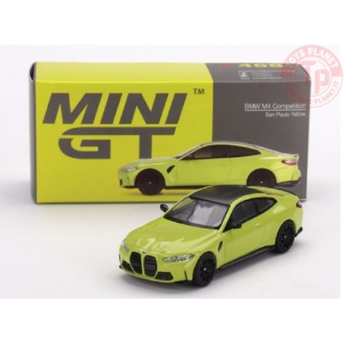 BMW M4 COMPETION G82 SAN PAULO YELLOW 1/64 MGT00468-L Mini Gt