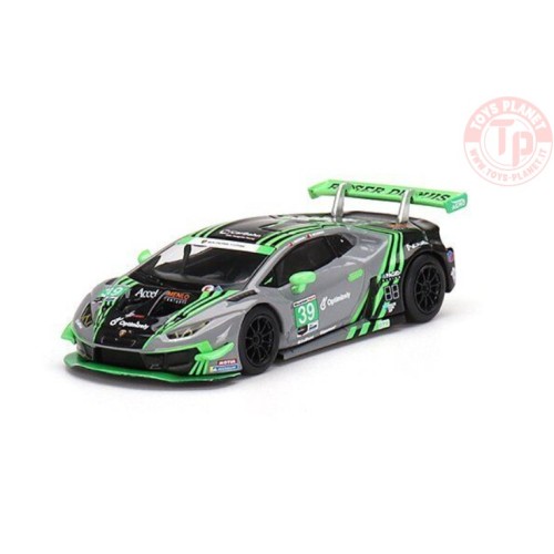 LAMBORGHINI HURACAN GT3 EVO 2022 IMSA ROAD AMERICA 2ND PLACE GREY/GREEN 1/64 MGT00499-L Mini Gt