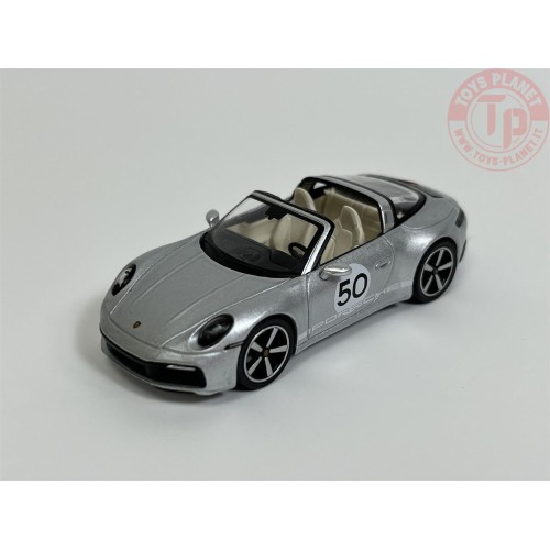 PORSCHE 911 TARGE 4S HERITAGE DESIGN EDITION GT SILVER METTALIC 1/64 MGT00507-L Mini Gt