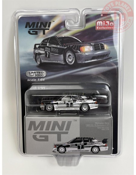 MERCEDES BENZ 190E 2.5-16 EVOLUTION II AMG-MERCEDES 1190 DTM BLACK/SILVER 1/64 MGT00312-MJ Mini Gt