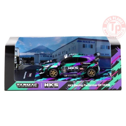 TOYOTA YARIS HKS RACING PERFORMER GR, BLACK7GREEN7PURPLE 1/64 T64-080HKS TARMAC WORKS