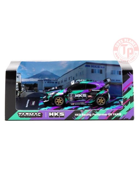TOYOTA YARIS HKS RACING PERFORMER GR, BLACK7GREEN7PURPLE 1/64 T64-080HKS TARMAC WORKS