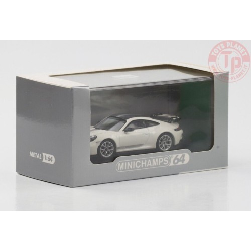 PORSCHE 911 (992) GT3 CARRERA WHITE METALLIC 1/64 643 061009 MINICHAMPS 1:64