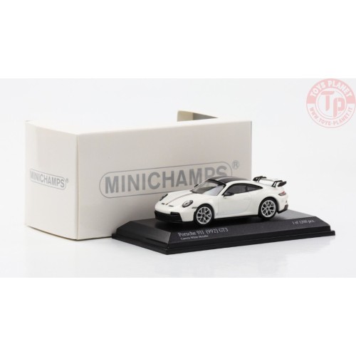 PORSCHE 911 (992) GT3 CARRERA WHITE METALLIC 1/64 643 061009 MINICHAMPS 1:64