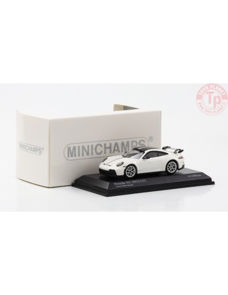 PORSCHE 911 (992) GT3 CARRERA WHITE METALLIC 1/64 643 061009 MINICHAMPS 1:64 PORSCHE 911 (992) GT3 CARRERA WHITE METALLIC 1/64 643 061009 MINICHAMPS 1:64
