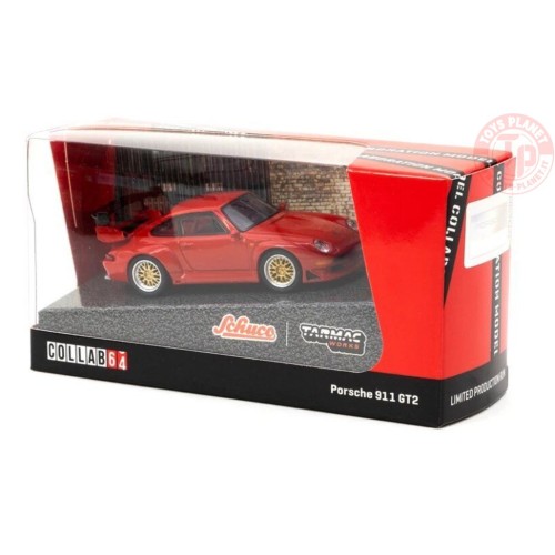 PORSCHE 911 GT2 RED 1/64 T64S-004-RD TARMAC WORKS