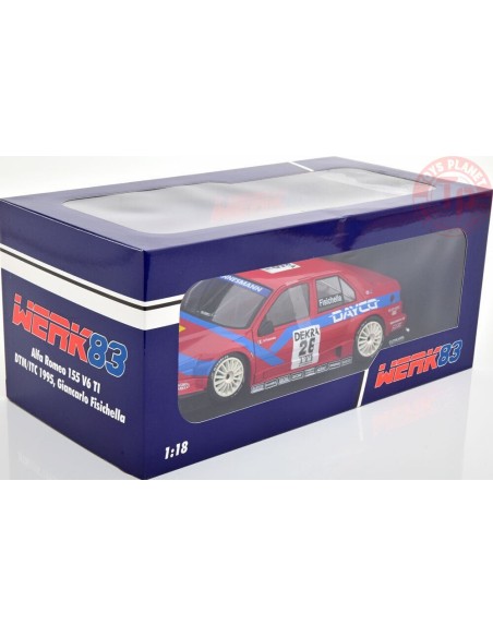 ALFA ROMEO 155 V6 TI TEAM ALFA CORSE N 26 DTM ITC 1995 GIANCARLO FISICHELLA 1/18 W1801004 WERK83 ALFA ROMEO 155 V6 TI TEAM ALFA CORSE N 26 DTM ITC 1995 GIANCARLO FISICHELLA 1/18 W1801004 WERK83
