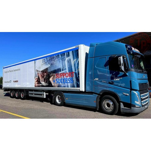 VOLVO FH5 GLOBETROTTER XL 4X2 BOX TRAILER - 3 AXLE Planzer AG WSI 01-4101 WSI MODELS