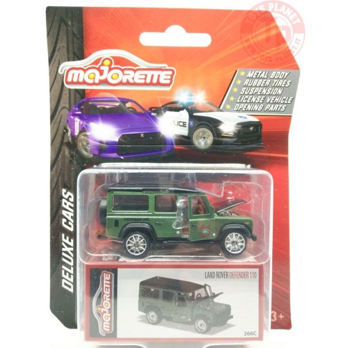 LAND ROVER DEFENDER 100-DELUXE CARS 1/64 MAJORETTE LAND ROVER DEFENDER 110 VERDE MAJORETTE