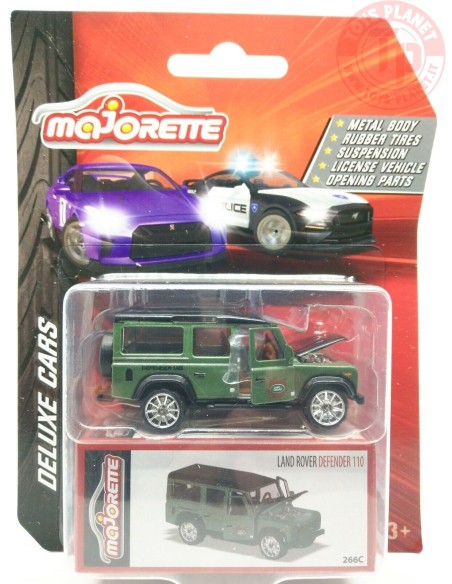 LAND ROVER DEFENDER 100-DELUXE CARS 1/64 MAJORETTE LAND ROVER DEFENDER 110 VERDE MAJORETTE