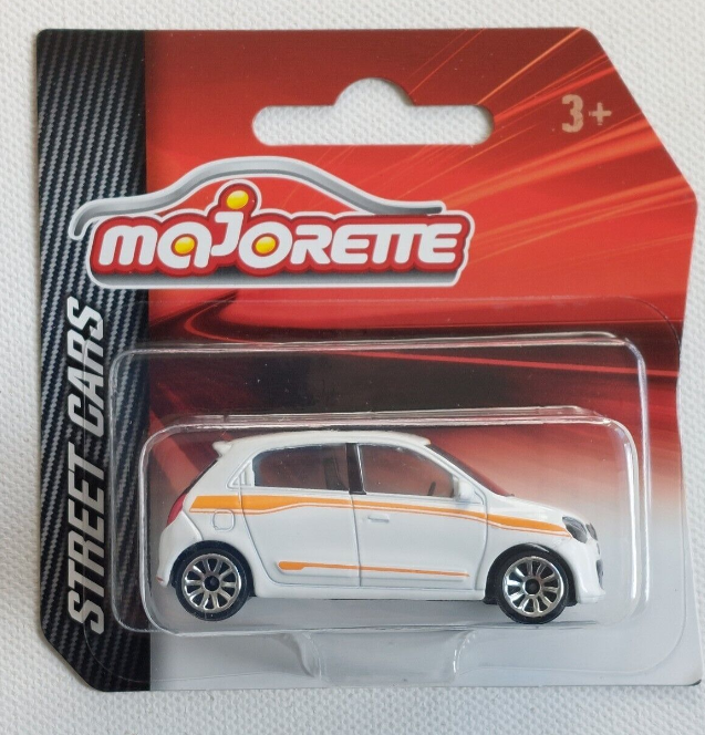 Voiture Miniature Majorette Renault Twingo III Rayures Noires/Jaunes GITD - 1:54 - Neuf Sans Boîte