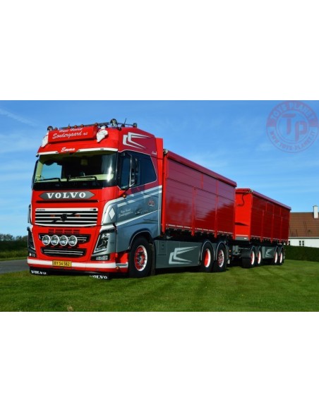 Volvo FH04 Globetrotter motorwagen aanhanger met resin bakken Hans Henrik Sondergaard TEKNO 81542 TEKNO