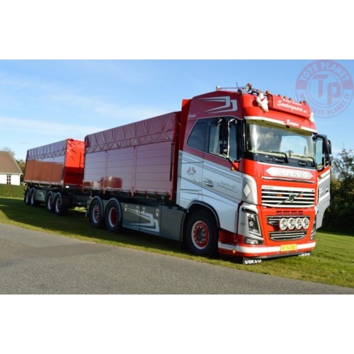 Volvo FH04 Globetrotter motorwagen aanhanger met resin bakken Hans Henrik Sondergaard TEKNO 81542 TEKNO