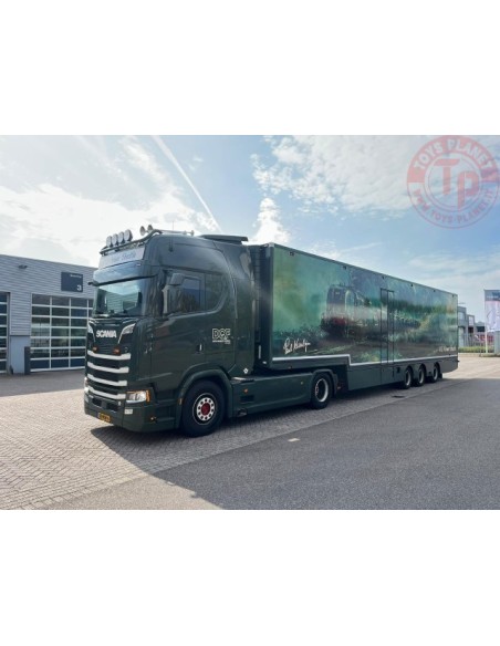 Scania Next Gen S530-V8 Highline met 3-assige bloemenoplegger DQF TEKNO 84409 TEKNO Scania Next Gen S530-V8 Highline met 3-assige bloemenoplegger DQF TEKNO 84409 TEKNO