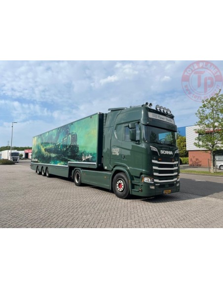 Scania Next Gen S530-V8 Highline met 3-assige bloemenoplegger DQF TEKNO 84409 TEKNO Scania Next Gen S530-V8 Highline met 3-assige bloemenoplegger DQF TEKNO 84409 TEKNO