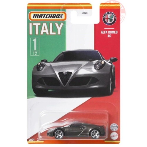 ALFA ROMEO 4C-MATCHBOX ITALIA 1/64 MATCHBOX HFF66 MATCHBOX