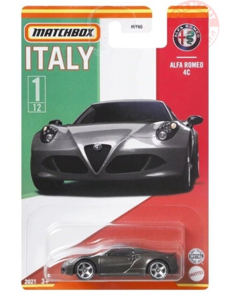 ALFA ROMEO 4C-MATCHBOX ITALIA 1/64 MATCHBOX HFF66 MATCHBOX